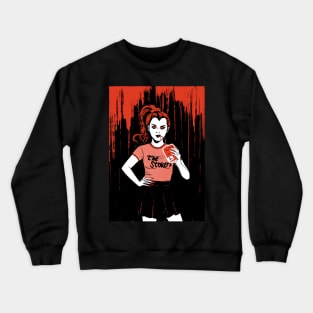 vampire cheerleader drinking blood Crewneck Sweatshirt